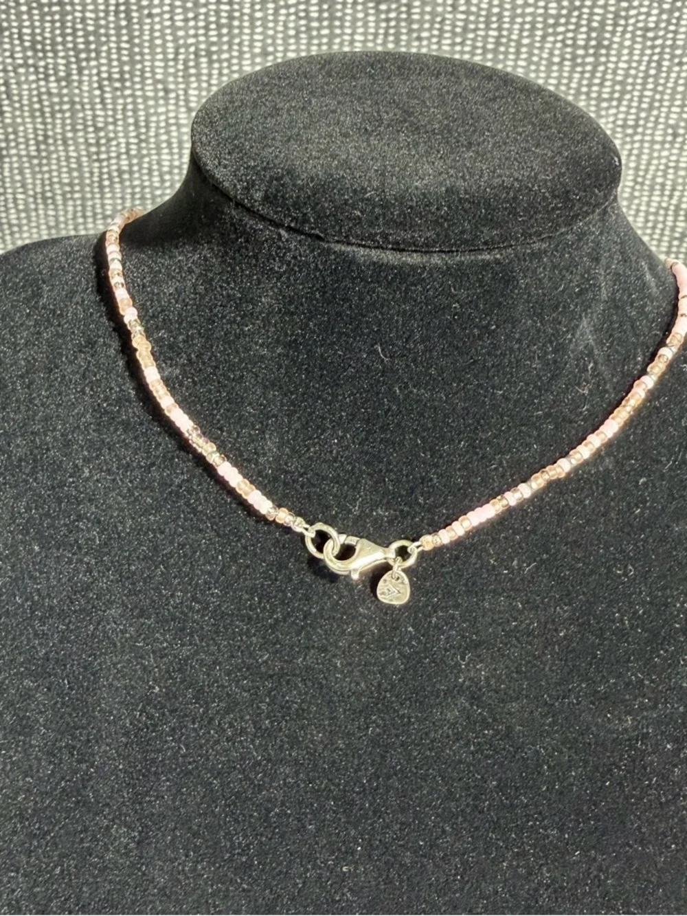 Silpada Pink Beaded Necklace with Silver Filigree Pendant and Matching Earrings - Picture 9 of 11